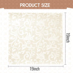 HASTHIP Kitchen Napkins for Dining and Parties with Elegant White Jacquard Design 19x19 in | Washable Reusable Polyester