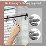 HASTHIP Shower Curtain Hooks 12pcs for Bathroom with Rust Resistant Metal | Vintage Brown Zinc Alloy Design