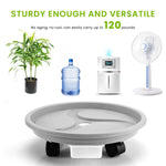 HASTHIP Plant Pot Stand for Indoor and Outdoor Use with 360° Rotatable Wheels 26cm | PP Resin 3 PCS Set