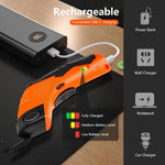 Serplex® 3.6V Cordless Electric Scissors with Safe Lock, Cardboard Cutter Electric Fabric Scissors with Tungsten Steel Blades, 2000mAh Rechargeable Fabric Cutter for Crafts Leather Carboard Plastic
