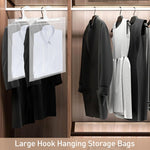 HASTHIP Hanging Storage Bags 10Pack for Classroom and Home featuring Hook and PE Material | 10.2 x 14.9 in Clear Book Pouches