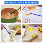HASTHIP® Glass Oil Spoon Kitchen Glass Spoon Heat ResistantHigh Borosilicate Glass Spoon Soup Spoon Multipurpose 9.6 Inches Long Handle Kitchen Spoon