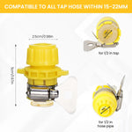 HASTHIP Hose Adapter for Faucet 2pcs for 1/2-inch and 3/8-inch fittings featuring leak-proof seal | Ideal for Garden and Household Use