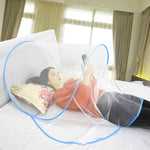HASTHIP Foldable Mosquito Net for Single Bed with Arch Frame and Storage Bag 80×140×56 cm