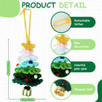 HASTHIP Crochet Christmas Tree for Holiday Décor with Bell and Handmade Green Ornament | Gift Idea