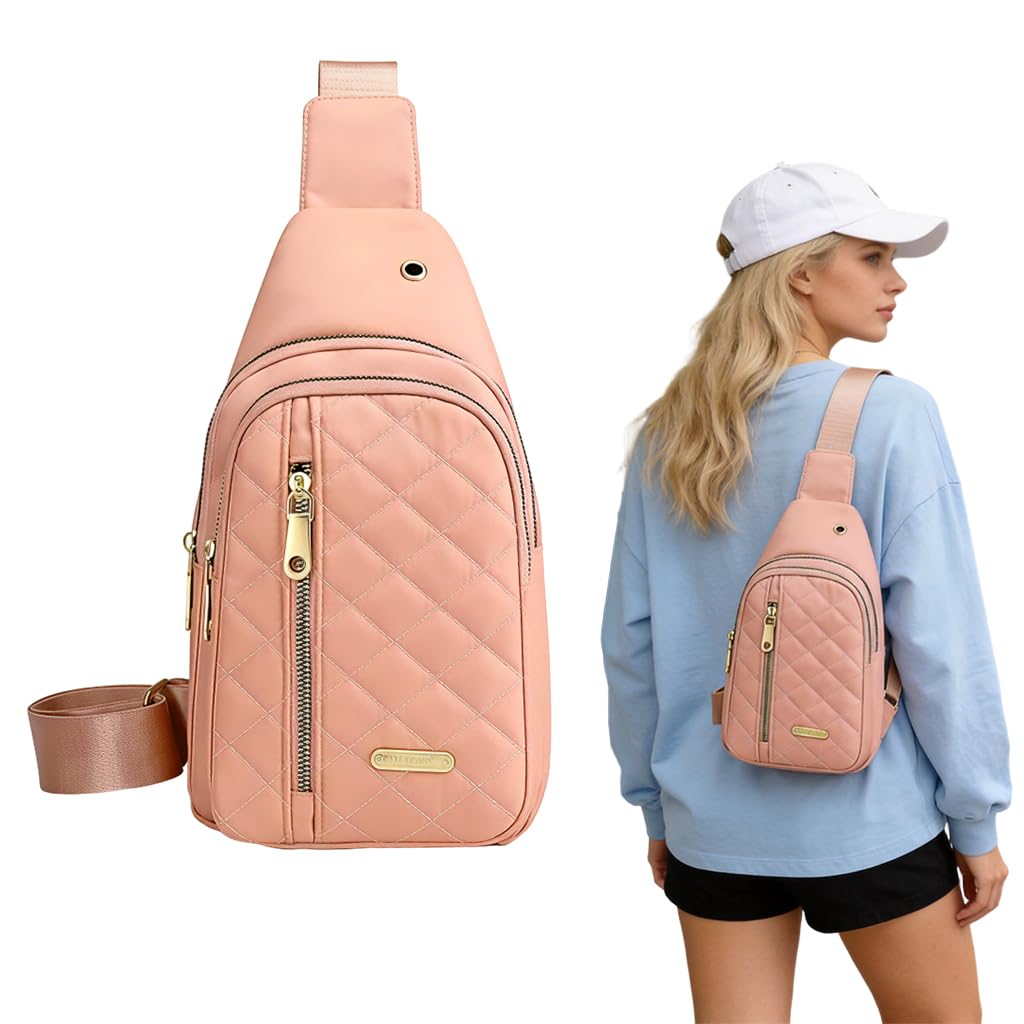 HASTHIP® Leisure Crossbody Small Backpack | Compact, Casual, Crossbody-Pink
