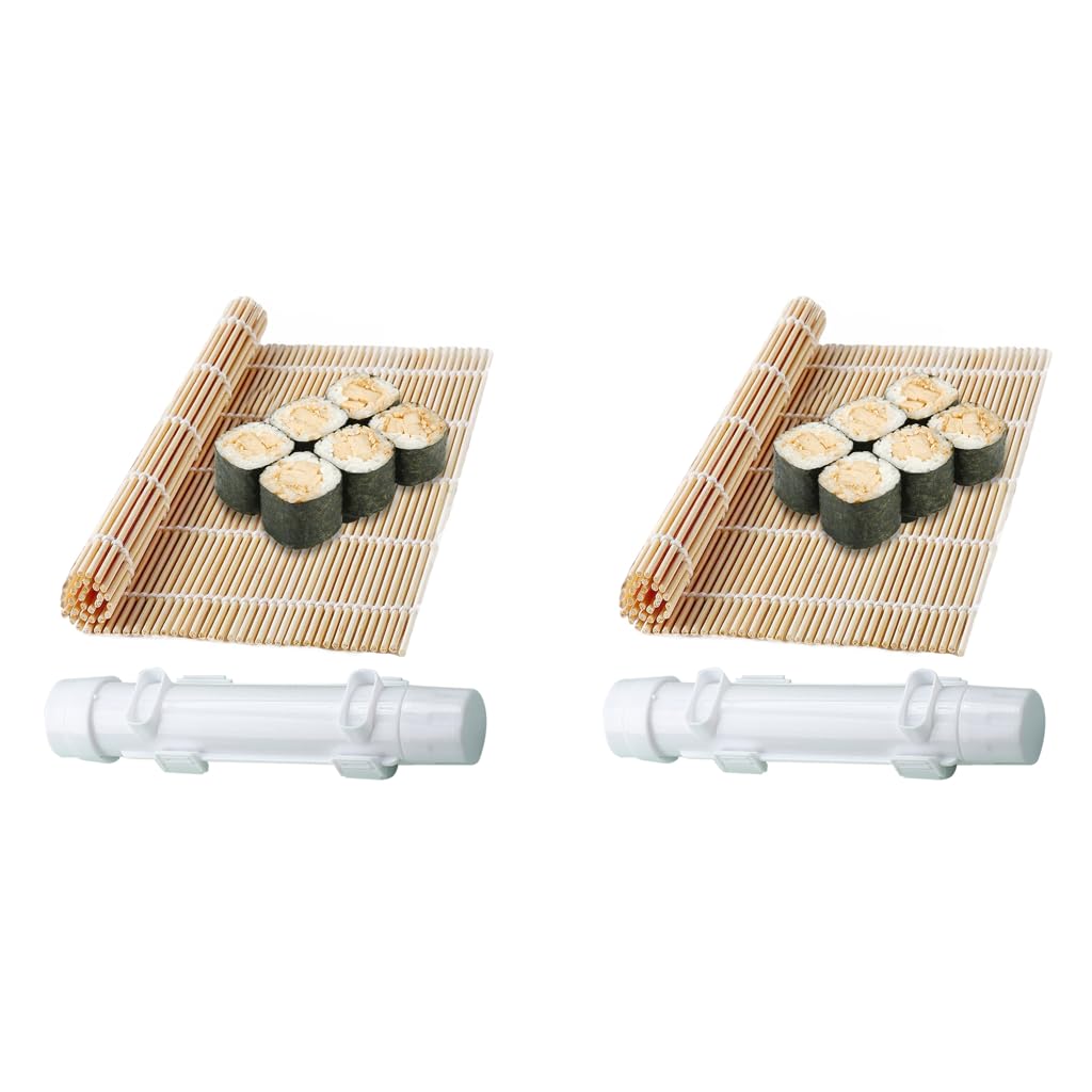 HASTHIP Sushi Making Kit for Beginners with Roller Bazooka and 2PCS Bamboo Mat | DIY Home Rolls