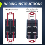 HASTHIP® ELEPHANTBOAT Interruptor de luz antiniebla para Coche 12V 35A con LED Azul, Interruptor basculante de 4 Pines ON/Off Universal ASW-17D - 1 Pieza