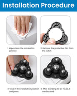 HASTHIP Self Adhesive 360° Swivel Caster Wheels for Furniture with 2.4 in Steel Ball | 8 Pcs 200 kg Load