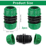 HASTHIP 2Pcs Garden Hose Pipe Connector for Gardening with 1/2 in Quick Fit ABS Adapter Set | Leakproof Watering Accessory