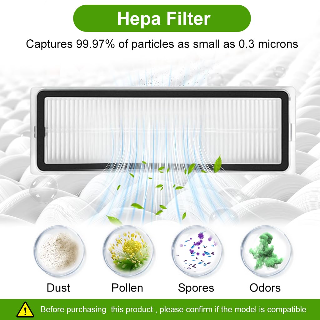 HASTHIP Replacement Parts for Dreame D10 Plus Gen 2 Vacuum | 12Pcs Kit with Brushes and Filters