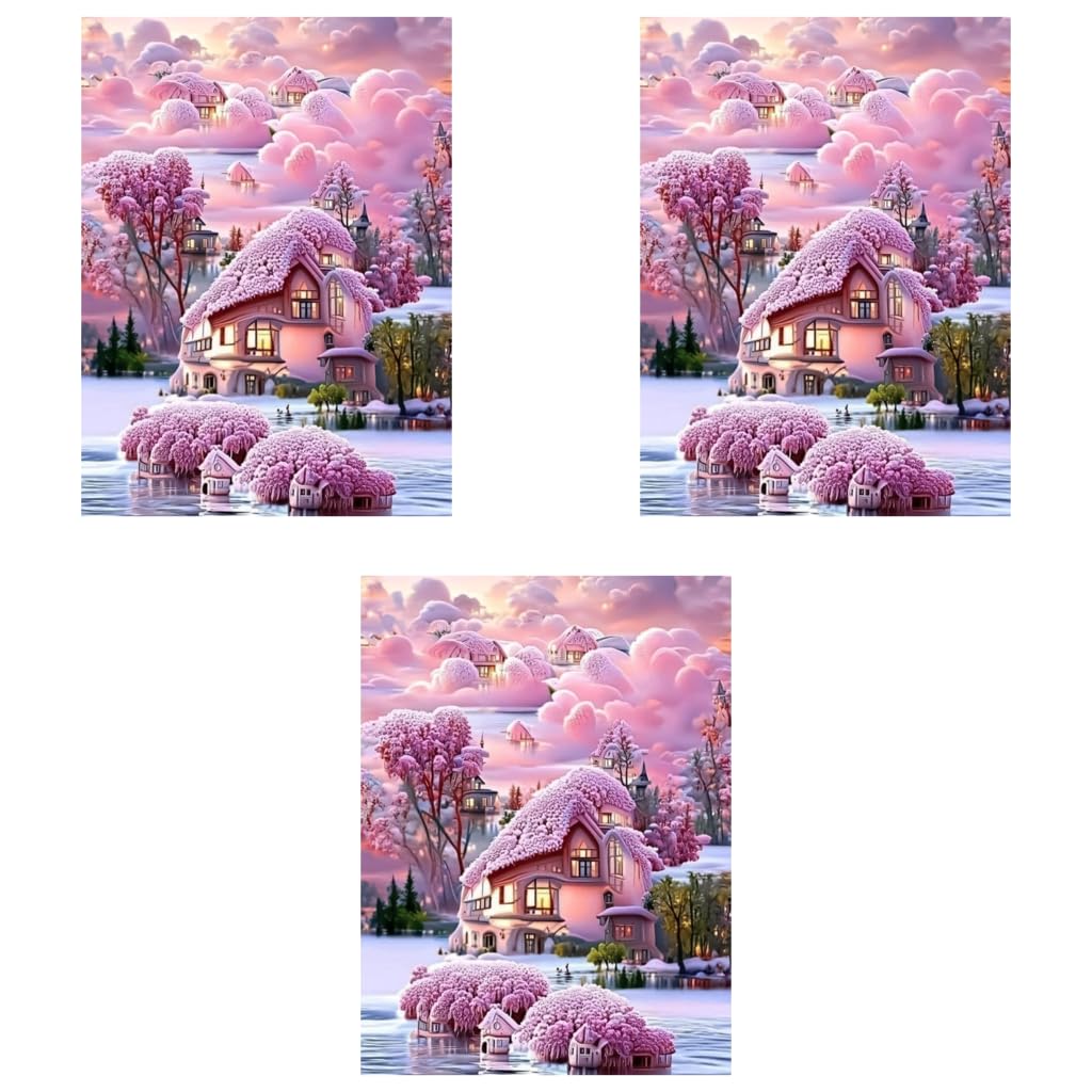 HASTHIP Diamond Painting Kit 12x16 inch for Home Wall Decoration and Leisure Gift | 5D Set for Adults and Kids