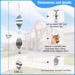 HASTHIP Bird Deterrent Reflective Hangings for Balcony and Garden featuring 45cm Rotatable Metal Spirals | Outdoor Bird Repellent Decor