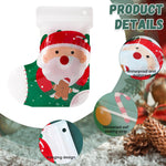 HASTHIP Christmas Gift Bags for Holiday Parties with Ziplock Closure 18.5x22 cm Pack of 10 | Festive Santa Stocking Design