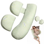 HASTHIP Pregnancy Pillow for Full Body Comfort with 2 Wedge Lumbar Pillows and Soft Washable Cover