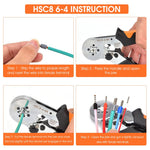 HASTHIP 5 in 1 Multifunctional Wire Stripper for Electrical Work with Interchangeable Pliers | Heat Treated Chrome Vanadium Steel and Ergonomic PVC Handles