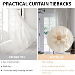 HASTHIP Curtain Ties for Bedroom and Living Room with Magnetic Ends | 2pcs Flower Rope Clips