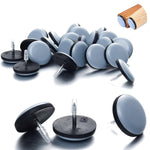 HASTHIP Furniture Pads 48PCS 25mm for Chair Legs with Silicone Felt Caps | Protect Hardwood Floors