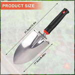 HASTHIP Garden Hand Shovel for Digging and Planting with Anti-Slip Ergonomic Handle | 12 in Rust-Resistant Stainless Steel Tool