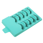 Supvox 5 Pairs Beauty Makeup Handmade Messy Cross Style False Eyelashes Green