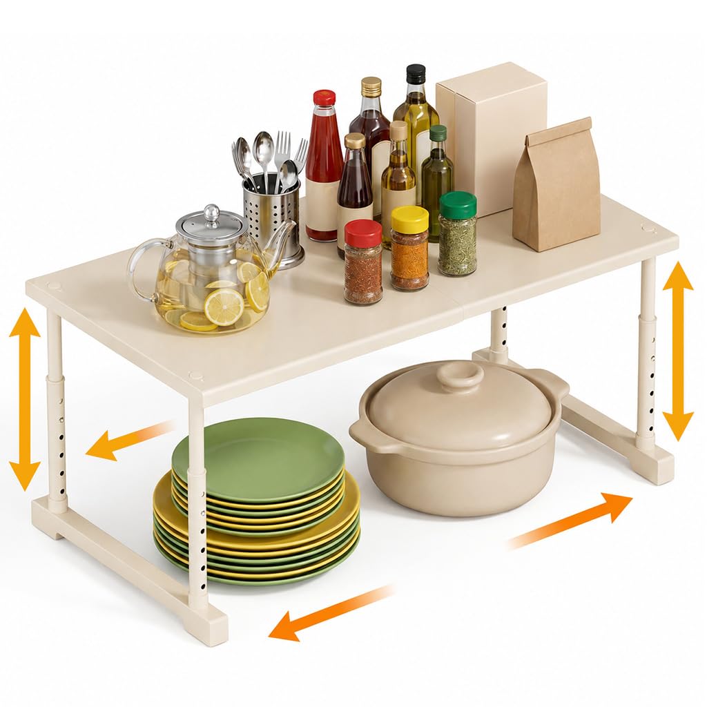 HASTHIP Adjustable Wardrobe Storage Shelf Organizer