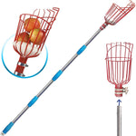 190cm Fruit Picker with Basket and Telescopic Pole, Fruit Plucker for Coconut, Mango and More, Easy to Use Fruits Catcher Tree Picker