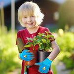HASTHIP Kids Gardening Gloves for Outdoor Play with Protective Rubber Coating | 3 Pairs for Ages 5–9