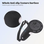 HASTHIP® Touch Controller Grips Cover for Meta Quest Anti-slip Silicone Touch Controller Grips Cover with Adjustable Wrist Strap Universal Touch Controller Grips Cover for Quest 3/Quest 3S