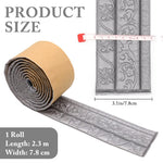 HASTHIP Peel Stick 3D Wall Edging for Living Rooms featuring 2.3 m x 7.8 cm XPE Foam | Silver Gray Trim