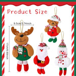HASTHIP Christmas Tree Decoration Items for Home with Hanging String 17x8cm | Fabric Ornaments