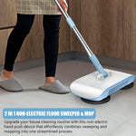 HASTHIP Manual Floor Sweeper and Mop for Carpet and Floor Cleaning with 180° Spiral Dual Brushes | Blue Non Electric Hand Push Vacuum