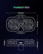 HASTHIP® Phone Cooler LED Dual Turbo Fan Phone Cooler with Real Time Temp Display