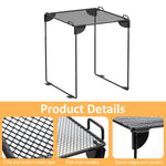 HASTHIP Folding Metal Storage Rack for Kitchen Countertop with Mesh Shelf | Space-Saving Organizer