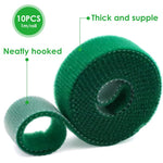 HASTHIP Plant Tie Strap for Tomato and Tree Support with Hook Loop Design 10pcs 1m Nylon Rolls