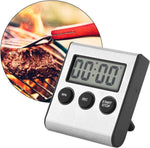 HASTHIP Kitchen Timer for Cooking and Baking with Loud Alarm 6.5x7 cm Magnetic Design | Stainless Steel Body