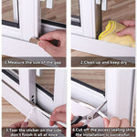 HASTHIP Door Sealing Strip for Sliding Doors and Windows with Strong Adhesive 10 m Brown | Soundproof and Weatherproof