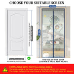 HASTHIP Mosquito Net for Doors 39.4×82.7 in with Magnetic Auto Close Mesh | Washable Polyester Curtain