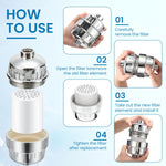 HASTHIP Shower Filter Replacement for Universal Shower Heads with 20 Stage Activated Carbon Core 20Pcs 6.1x6.9cm | Removes Chlorine and Heavy Metals