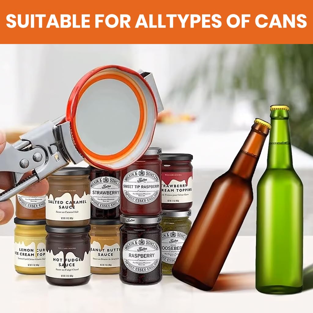 HASTHIP® Master Jar & Bottle Opener, Adjustable Multifunctional Stainless Steel Can Opener Jar Lid Gripper, Manual