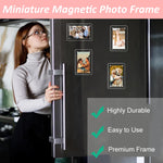 HASTHIP Rectangular Photo Frame for Refrigerator 2.36x3.54 in with Strong Magnetic Hold | Clear Acrylic Pack of 6