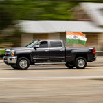 HASTHIP Flag Pole for Truck and Home Display with 150cm Telescoping Stainless Steel | 360° Tangle Free Rustproof Holder