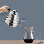 HASTHIP Pour Over Gooseneck Coffee Kettle with Thermometer and 1200ml 3 Layer Stainless Base | For Home Café and Travel Brewing