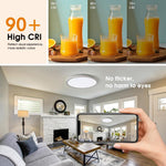 HASTHIP 12" LED Ceiling Light with Remote Control & 3 Color Dimmable Design