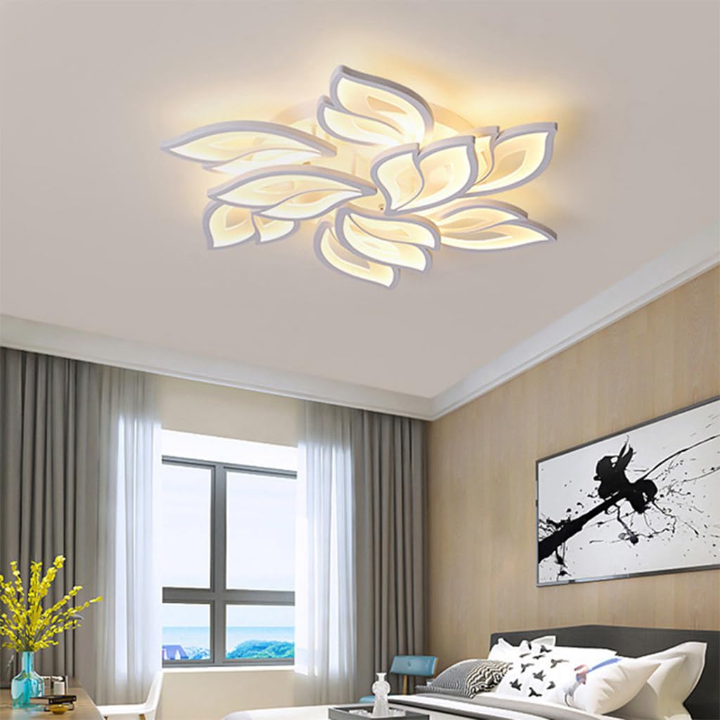 HASTHIP Modern LED Flush Mount Ceiling Light with Remote Control