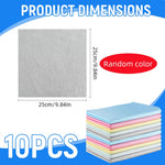 HASTHIP Kitchen Dish Cloth for Wet and Dry Cleaning with Streak-Free Polyester | Pack of 10 25x25cm Reusable Cloths