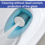 HASTHIP Toilet Brush Kit for Bathroom Cleaning with 3 in 1 Design and Non Abrasive TPR Bristles