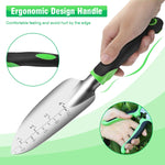 HASTHIP Garden Tools Set for Home Gardening featuring Stainless Steel Spade Cultivator and Gloves | 8PCS