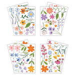 HASTHIP Wall Stickers for Home featuring 8 Sheets 102 Pcs Peel and Stick PVC Floral Decals