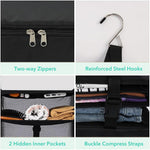 HASTHIP Wardrobe Hanging Organizer for Space Saving Storage with Folding Design | Polyester Fabric