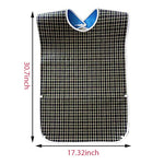 HASTHIP Adult Bibs for Elderly with Waterproof PVC Lining 78 x 44cm | Washable Green Dining Protector